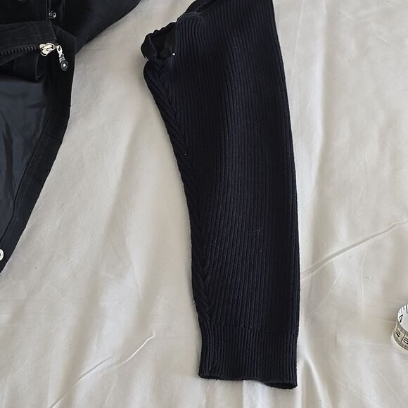 Jamie Sadock Black Hybrid Vest/Jacket with White Embroidered Accents M - Picture 11 of 11